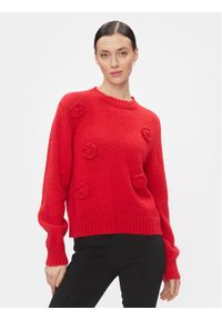 Kontatto Sweter 3M1234 Czerwony Regular Fit. Kolor: czerwony. Materiał: syntetyk #1