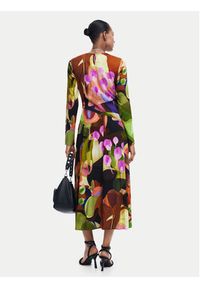 Desigual Sukienka codzienna Petals Lacroix 24WWVW18 Kolorowy Regular Fit. Okazja: na co dzień. Materiał: wiskoza. Wzór: kolorowy. Typ sukienki: proste. Styl: casual #3