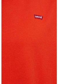 Levi's® - Levi's Bluza bawełniana damska kolor czerwony gładka. Okazja: na spotkanie biznesowe. Kolor: czerwony. Materiał: bawełna. Wzór: gładki. Styl: biznesowy #5