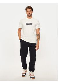 Napapijri T-Shirt S-box Logo NP0A4I3L Écru Regular Fit. Materiał: bawełna #4