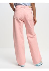 Big-Star - Spodnie jeans damskie różowe Meg 601. Kolor: różowy. Wzór: paski. Sezon: lato, wiosna