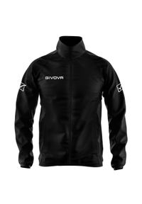 Kurtka sportowa Givova Basico wodoodporna z kapturem ukrytym, czarna, 3XS.. Typ kołnierza: kaptur. Kolor: czarny. Materiał: nylon. Sezon: zima. Sport: bieganie