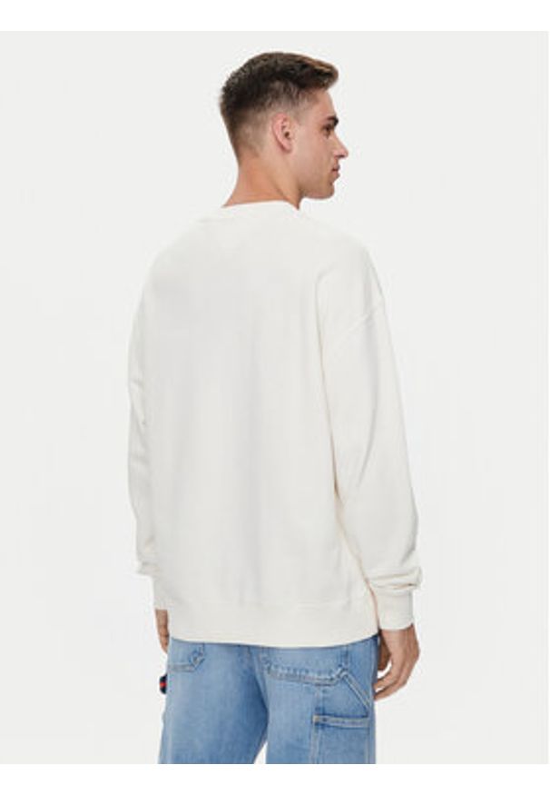 Tommy Jeans Bluza Big Flag DM0DM19222 Biały Relaxed Fit. Kolor: biały. Materiał: bawełna