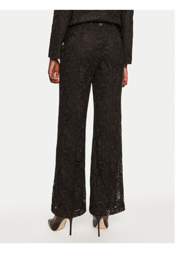 TwinSet - TWINSET Spodnie materiałowe 242TP2466 Czarny Wide Leg. Kolor: czarny. Materiał: syntetyk