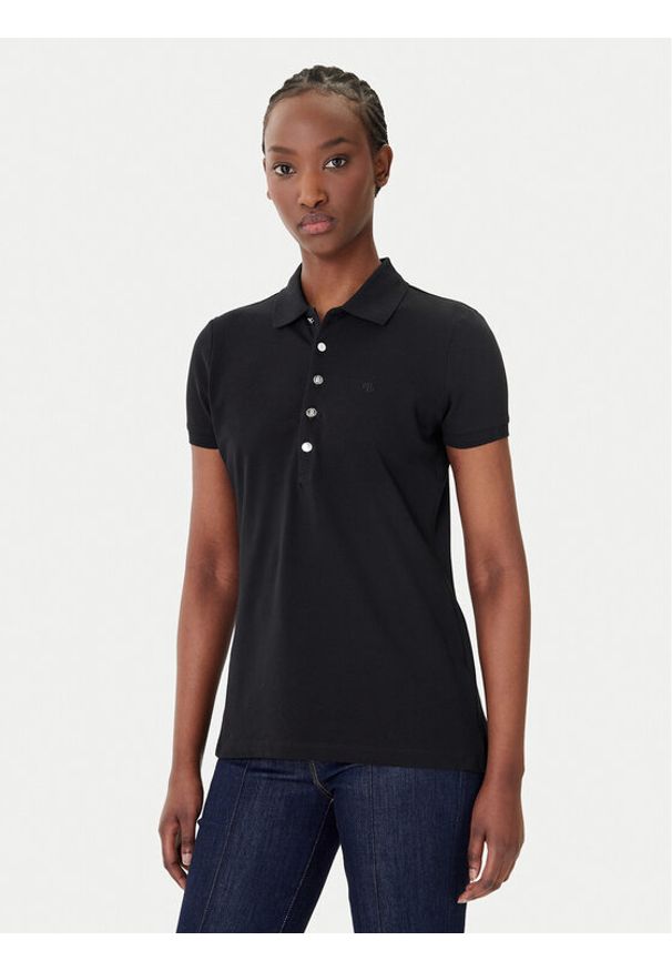 Lauren Ralph Lauren - LAUREN RALPH LAUREN Polo 200679219003 Czarny Regular Fit. Typ kołnierza: polo. Kolor: czarny. Materiał: bawełna
