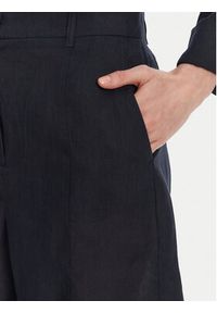Marella Bermudy Pireo 2513141044 Granatowy Relaxed Fit. Kolor: niebieski. Materiał: len #3