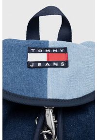 Tommy Jeans plecak damski kolor niebieski mały wzorzysty. Kolor: niebieski #2
