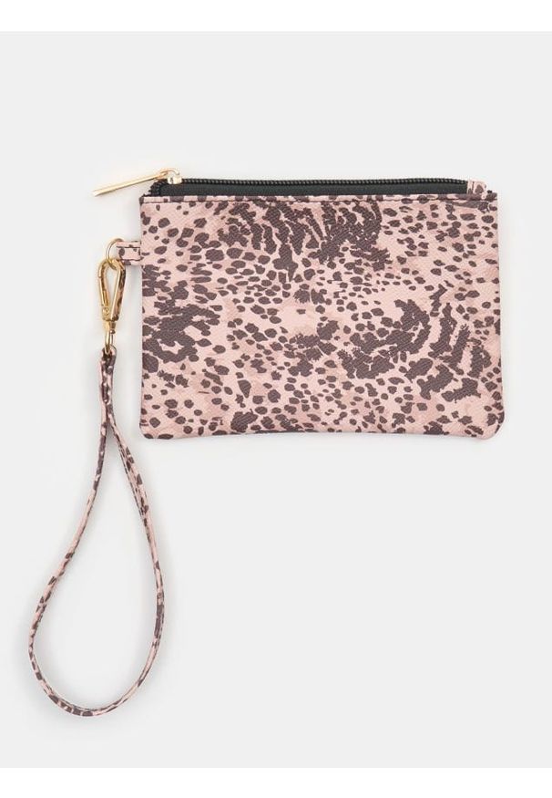 Sinsay - Portfel w panterkę z paskiem - wielobarwny. Wzór: motyw zwierzęcy