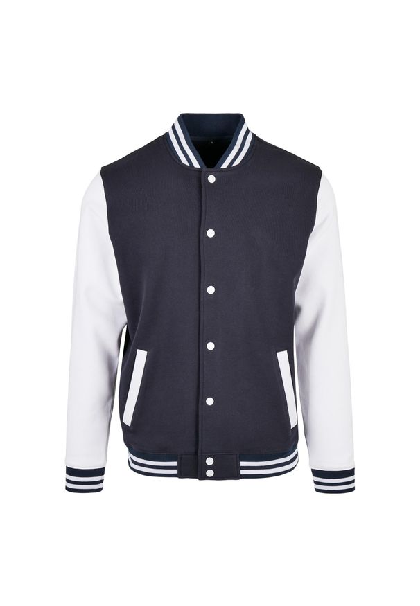BUILD YOUR BRAND - Męska Kurtka Basic Varsity. Kolor: biały, wielokolorowy, niebieski