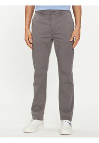 Napapijri Chinosy Puyo NP0A4H1F Szary Slim Fit. Kolor: szary. Materiał: bawełna