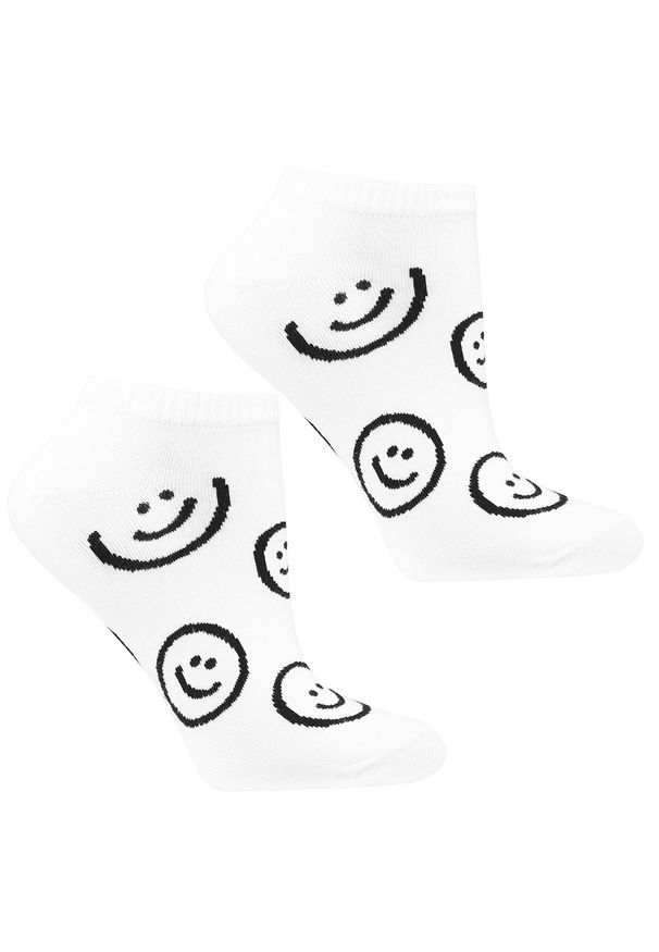 Stopki Z Uśmiechem Damskie Moraj Mix Kolor 3 Pary. Kolor: czarny. Materiał: materiał. Wzór: aplikacja