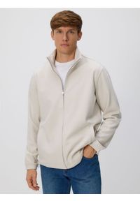 Reserved - Bluza ze stójką - złamana biel. Typ kołnierza: kołnierzyk stójkowy. Materiał: dzianina #1