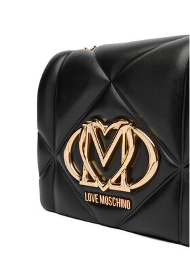 Love Moschino - LOVE MOSCHINO Torebka JC4188PP0NLC0000 Czarny. Kolor: czarny. Materiał: skórzane