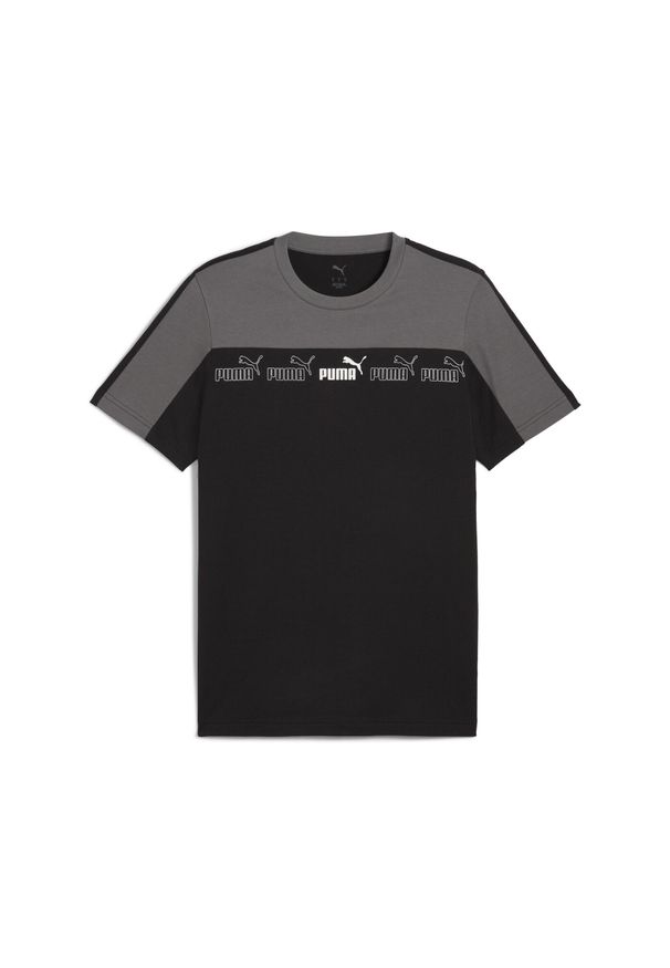 Puma - Męska koszulka Around the Block PUMA. Kolor: szary. Wzór: haft