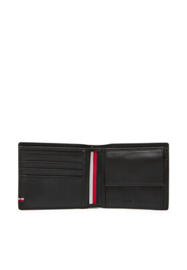 TOMMY HILFIGER - Tommy Hilfiger Duży Portfel Męski Th Foundation Extra Cc And Coin AM0AM13509 Czarny. Kolor: czarny. Materiał: skóra