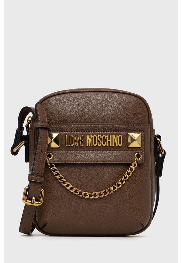 Love Moschino Torebka kolor brązowy. Kolor: brązowy. Rodzaj torebki: na ramię