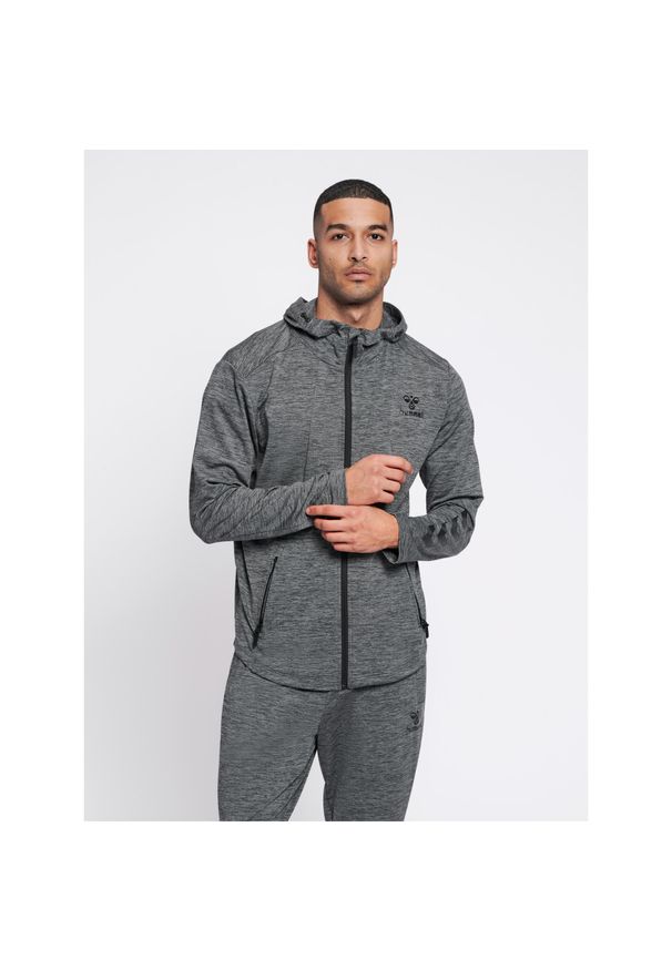 Kurtka Hummel zip Aston. Kolor: wielokolorowy, niebieski, szary