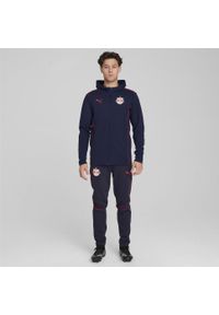 Puma - Męska kurtka z kapturem Casuals FC Red Bull Salzburg PUMA Navy Red Blue. Typ kołnierza: kaptur. Kolor: czerwony, niebieski, wielokolorowy