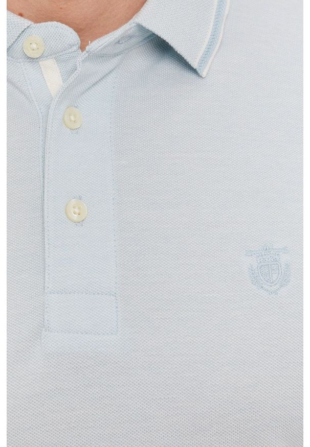 Selected - Polo. Okazja: na co dzień. Typ kołnierza: polo. Kolor: niebieski. Materiał: dzianina. Długość: krótkie. Styl: casual
