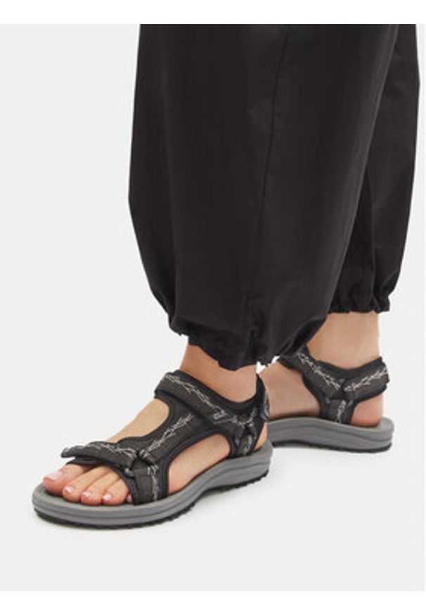 Jack Wolfskin Sandały Wave Breaker W 4050291 Czarny. Kolor: czarny. Materiał: materiał