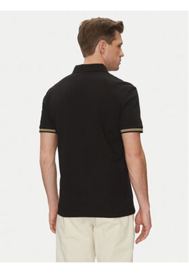 JOOP! Jeans Polo 15 JJJ-17Amare 30046012 Czarny Modern Fit. Typ kołnierza: polo. Kolor: czarny. Materiał: bawełna