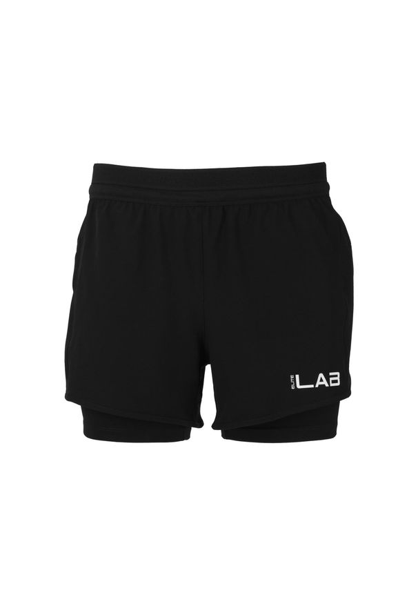 ELITE LAB - Damskie szorty 2 w 1 Elite Lab Core. Kolor: czarny. Długość: krótkie