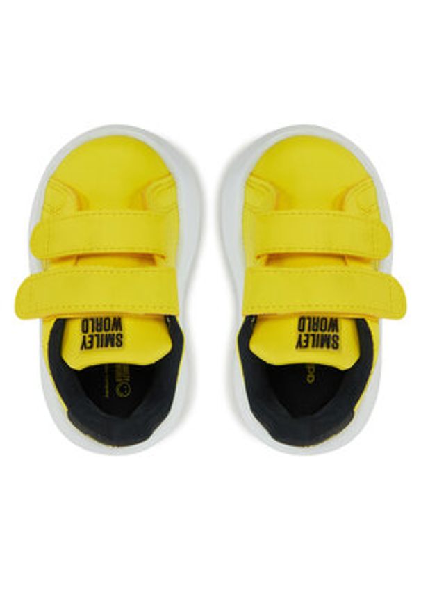 Adidas - adidas Sneakersy Smiley Advantage JI0501 Żółty. Kolor: żółty. Materiał: skóra. Model: Adidas Advantage