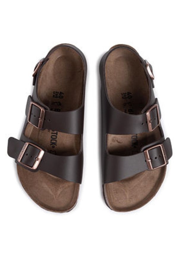 Birkenstock Sandały Milano Bs 0034101 Brązowy. Kolor: brązowy. Materiał: skóra