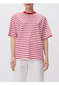 Reserved - Bawełniany t-shirt oversize - czerwony. Kolor: czerwony. Materiał: bawełna #1