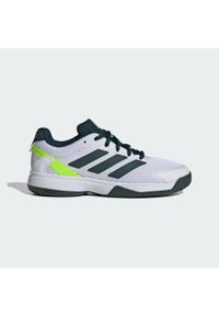 Adidas - Buty Ubersonic Tennis Kids. Kolor: żółty, niebieski, szary, wielokolorowy. Materiał: materiał. Sport: tenis #1