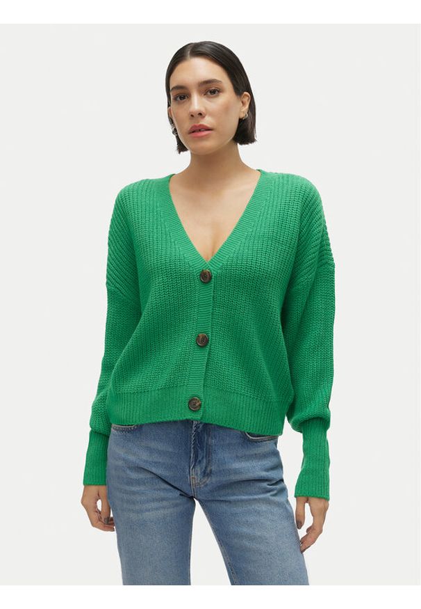 Vero Moda Kardigan Lea 10249632 Zielony Regular Fit. Kolor: zielony. Materiał: syntetyk