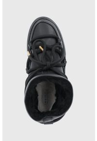 Inuikii - Śniegowce. Nosek buta: okrągły. Zapięcie: sznurówki. Kolor: czarny. Materiał: guma