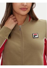 Fila Bluza Laiben FAW0741 Beżowy Regular Fit. Kolor: beżowy. Materiał: syntetyk, bawełna