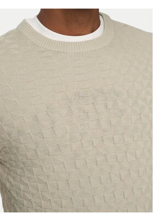 Only & Sons Sweter 22026559 Beżowy Regular Fit. Kolor: beżowy. Materiał: bawełna