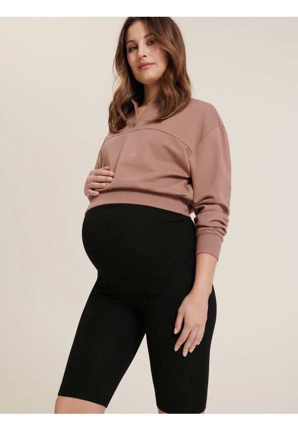 Sinsay - Kolarki MAMA - czarny. Kolor: czarny. Materiał: materiał, prążkowany