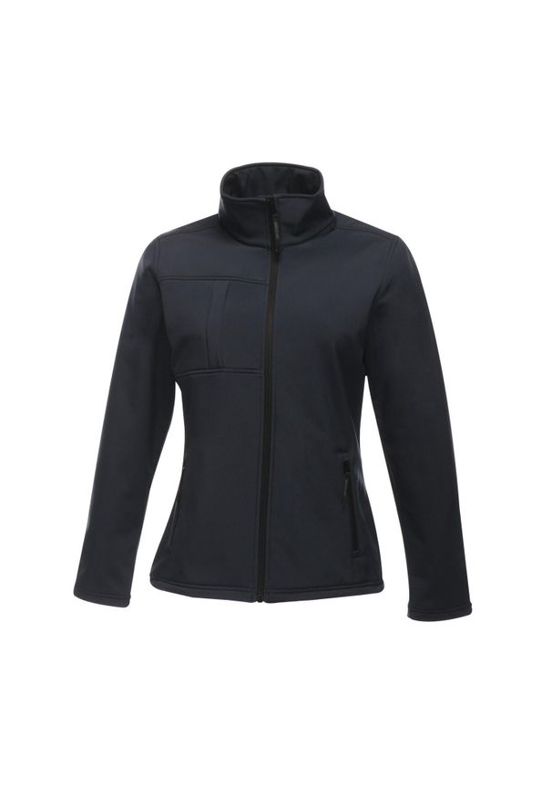 Regatta - Kurtka Damska Octagon II Soft Shell. Kolor: niebieski, szary, wielokolorowy. Sport: turystyka piesza