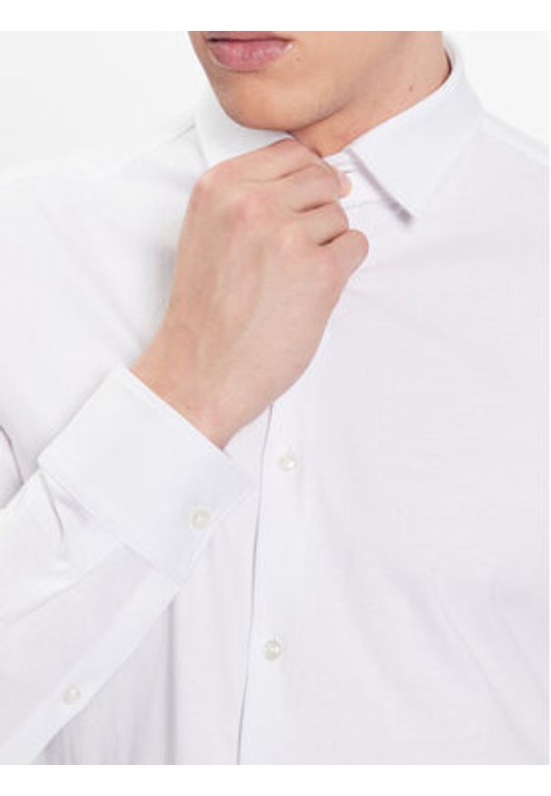 Hugo Koszula 50479394 Biały Slim Fit. Kolor: biały. Materiał: bawełna