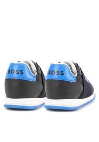 BOSS - Boss Sneakersy J09203 S Granatowy. Kolor: niebieski. Materiał: skóra #3