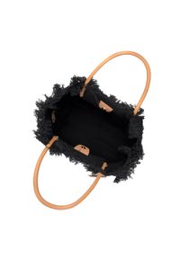Wittchen - Torebka shopperka z plecionki duża z frędzlami czarna. Kolor: czarny. Sezon: lato. Dodatki: z frędzlami. Materiał: skórzane. Styl: boho, elegancki #4