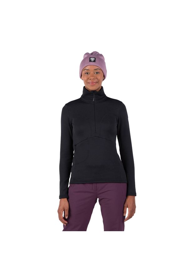 Bluza damska Rossignol Blackside Fleece Hz. Kolor: czarny. Sezon: zima. Sport: narciarstwo