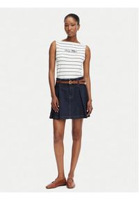 TOMMY HILFIGER - Tommy Hilfiger Top Classic WW0WW50947 Biały Regular Fit. Kolor: biały. Materiał: bawełna #4