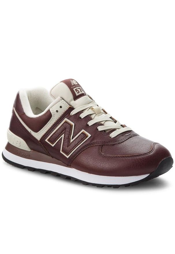 New Balance Sneakersy ML574LPB Brązowy. Kolor: brązowy. Materiał: skóra. Model: New Balance 574