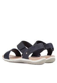 Geox Sandały D Sandal Vega D02R6F 09ACF C4322 Granatowy. Kolor: niebieski. Materiał: skóra