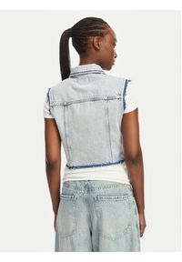 Hugo - HUGO Kamizelka Garis B 50557076 Niebieski jasny Regular Fit. Kolor: niebieski. Materiał: bawełna #4