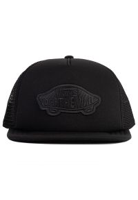 Czapka Vans Classic Patch Trucker Cap VN000H2VBLK1 - czarna. Kolor: czarny. Materiał: poliester. Wzór: aplikacja. Styl: elegancki