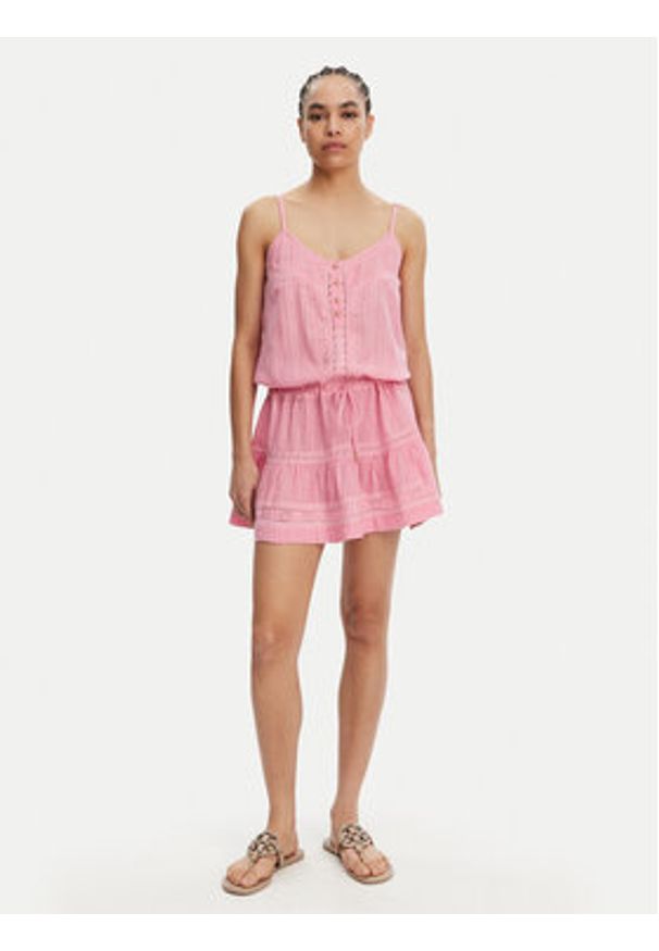 Melissa Odabash Sukienka letnia Kelly Różowy Regular Fit. Kolor: różowy. Materiał: bawełna. Sezon: lato