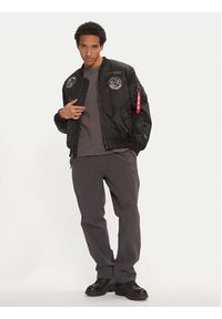 Alpha Industries Kurtka bomber 138104 Czarny Regular Fit. Kolor: czarny. Materiał: syntetyk