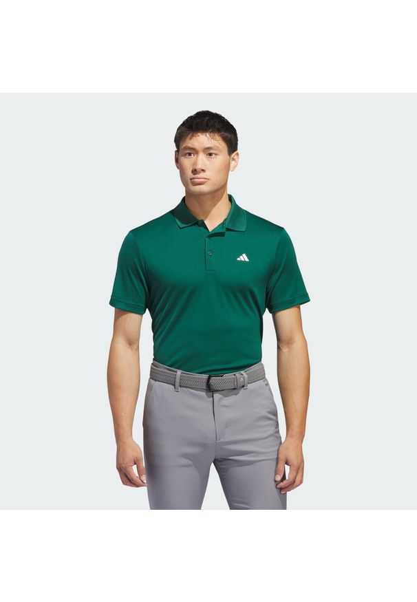 Adidas - Koszulka Adi Performance Polo. Typ kołnierza: polo. Kolor: zielony. Materiał: materiał. Styl: sportowy