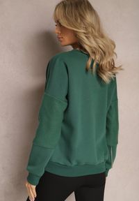 Renee - Zielona Bawełniana Bluza z Łańcuszkiem Eleutia. Kolor: zielony. Materiał: bawełna. Styl: klasyczny #2
