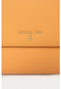 Patrizia Pepe - Torebka skórzana. Kolor: pomarańczowy. Materiał: skórzane #4